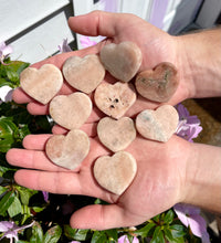Load image into Gallery viewer, Pink Amethyst Flat Hearts