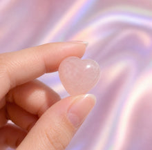 Load image into Gallery viewer, 💗 Mini Rose Quartz Puffy Hearts | Intuitively Selected✨ Rose Quartz Crystal ✨ Love & Heart Chakra Healing Stone