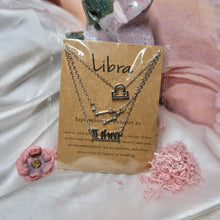 Load image into Gallery viewer, Triple Zodiac Necklaces- Zinc Alloy