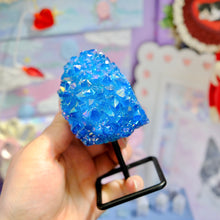 Load image into Gallery viewer, Ultra Blue Aura Amethyst on Stand ✨💙 Statement Ocean Crystal