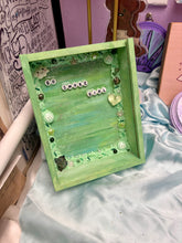 Load image into Gallery viewer, Go Smoke Girl Handmade Resin Table Shelf ✨ 4/20 Mini Desk Decor | Green Aesthetic Trinket Holder