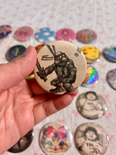 Load image into Gallery viewer, Handmade Button Pins | Vintage, Whimsical & Pop Culture Designs