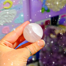 Load image into Gallery viewer, Glow Pop Pink Mangano Calcite Spheres