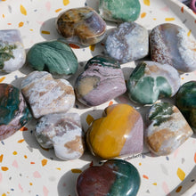 Load image into Gallery viewer, Intuitively Selected Ocean Jasper Hearts- Medium