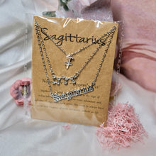 Load image into Gallery viewer, Triple Zodiac Necklaces- Zinc Alloy
