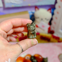 Load image into Gallery viewer, Pyrite Cat Crystal Carving š± Abundance & Protection Stone
