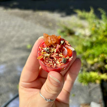 Load image into Gallery viewer, Blood Orange Intention Tea Lights- Herb & Crystal Infused