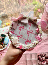 Load image into Gallery viewer, Pink Ribbon Trinket Tray ✨ Handmade Faery Jewelry Dish 🎀💗