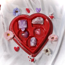 Load image into Gallery viewer, Lavender Love Crystal Heart Boxes