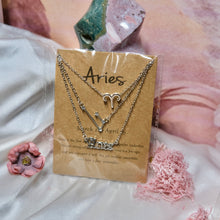 Load image into Gallery viewer, Triple Zodiac Necklaces- Zinc Alloy