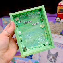Load image into Gallery viewer, Go Smoke Girl Handmade Resin Table Shelf ✨ 4/20 Mini Desk Decor | Green Aesthetic Trinket Holder