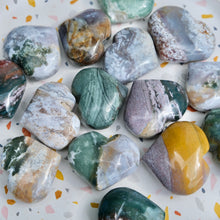 Load image into Gallery viewer, Intuitively Selected Ocean Jasper Hearts- Medium