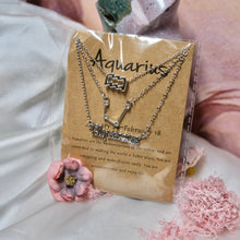 Load image into Gallery viewer, Triple Zodiac Necklaces- Zinc Alloy