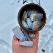 Load image into Gallery viewer, Blue Chalcedony Free Form Tumbles
