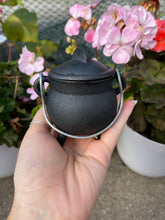Load image into Gallery viewer, Mini Cast Iron Cauldron 2.75" ✨ Altar Decor, Ritual Bowl, Witchy Decor – Trinkets & Treasures Collection