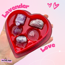 Load image into Gallery viewer, Lavender Love Crystal Heart Boxes