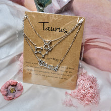 Load image into Gallery viewer, Triple Zodiac Necklaces- Zinc Alloy