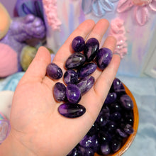 Load image into Gallery viewer, Juicy Deep Purple High Quality Amethyst Crystal Tumbles ✨ Spiritual Protection Healing Stone (Copy)