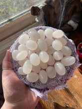 Load image into Gallery viewer, UV Glow Mangano Pink Calcite Tumbles ✨ Soft Pink Crystal for Heart Healing & Inner Peace
