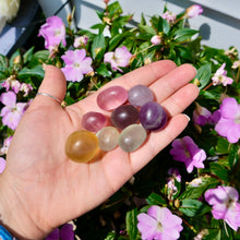 Load image into Gallery viewer, Candy Rainbow Fluorite Tumbles- not edible