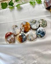 Load image into Gallery viewer, Orbicular Ocean Jasper 8th Vein Palm #8