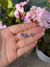 Load image into Gallery viewer, Evil Eye Protection Choker Necklace- gold