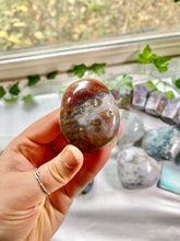 Load image into Gallery viewer, Orbicular Ocean Jasper 8th Vein Palm #8