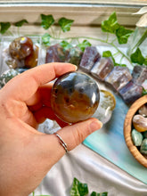 Load image into Gallery viewer, Orbicular Ocean Jasper 8th Vein Palm #7