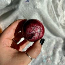 Load image into Gallery viewer, Red Moonstone Sphere ❤️ Dyed
