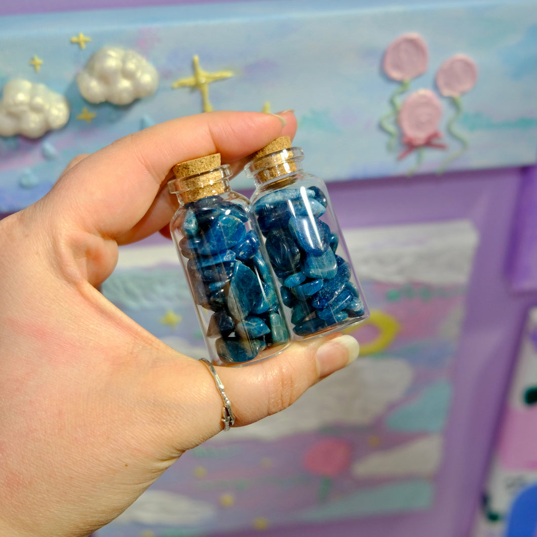 Blue Apatite Chip Jars