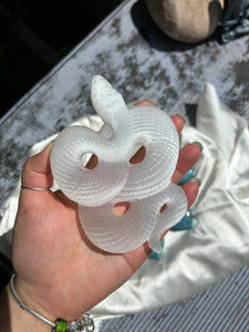 Selenite Satin Spar Snake