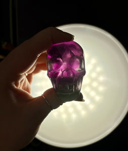 Purple Fluroite Skull