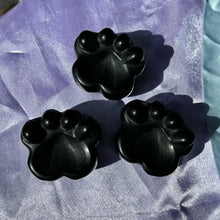 Load image into Gallery viewer, Black Obsidian Paw Bowls
