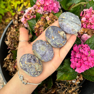 Purple Brecciated Jasper Palm Stones