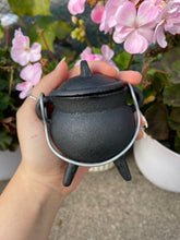 Load image into Gallery viewer, Mini Cast Iron Cauldron 2.75" ✨ Altar Decor, Ritual Bowl, Witchy Decor – Trinkets &amp; Treasures Collection
