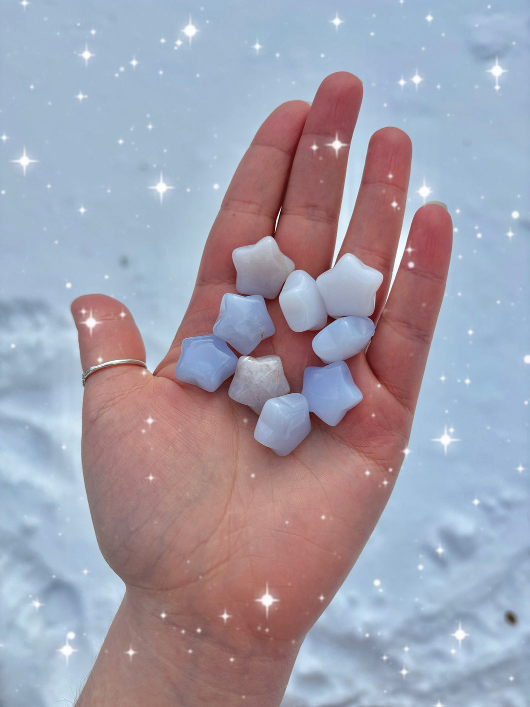 Blue Chalcedony Mini Stars