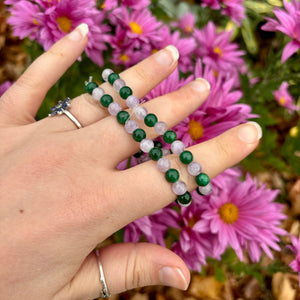 Christmas Tree 🎄💜 Crystal Bracelets- AAA Muscovite Green Mica & Cape Amethyst  ￼