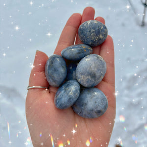 Blue Opal Mini Palm Stones