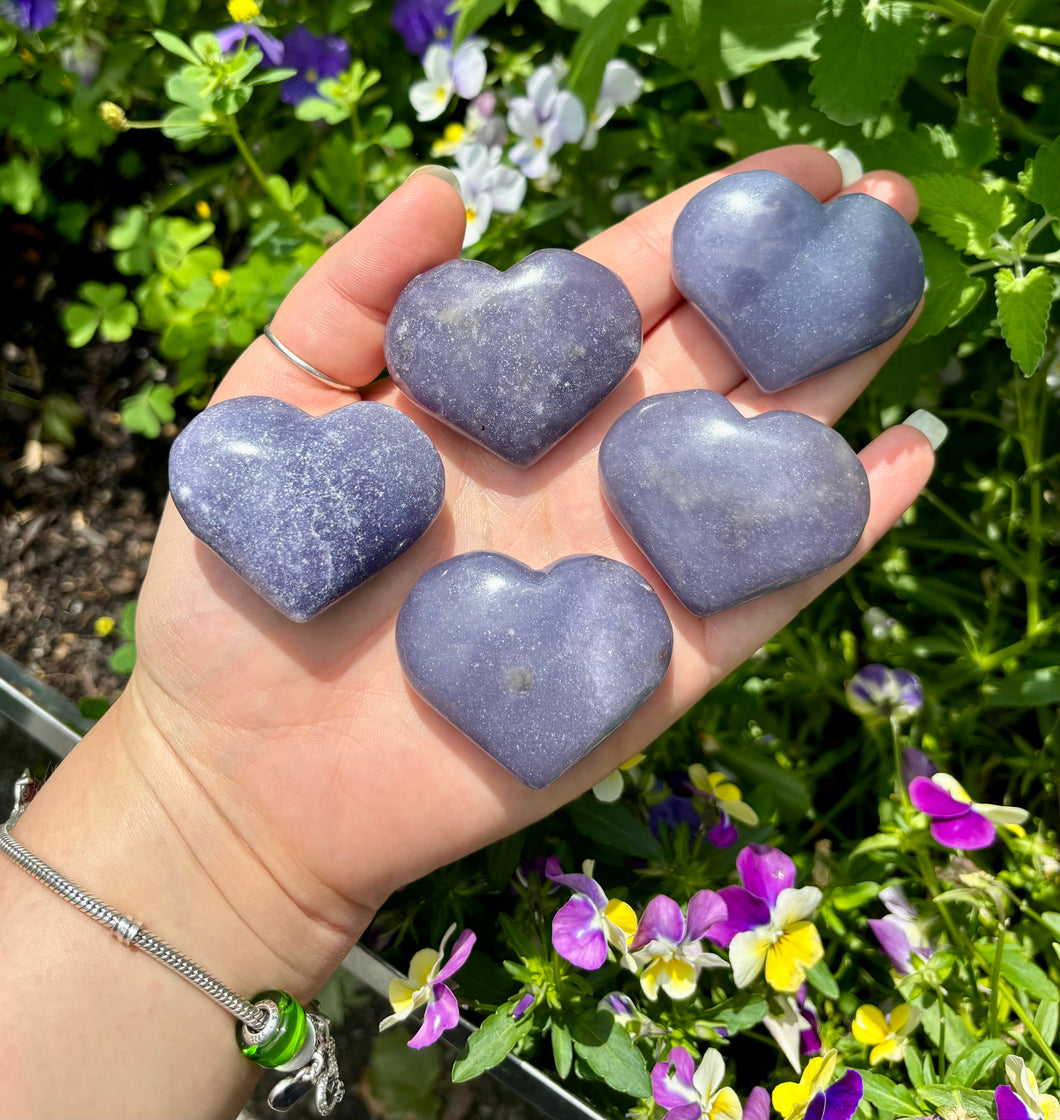 Purple Aventurine Hearts ~ read description