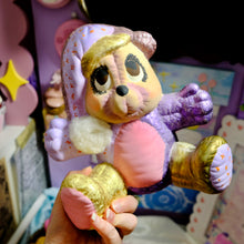 Load image into Gallery viewer, Hand Painted Disco Bear Bank ✨ Glitter Bear Curio
