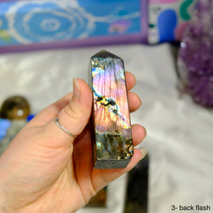 Super Flashy Labradorite Towers