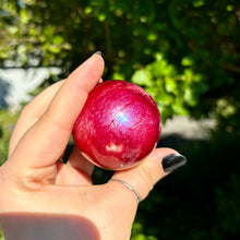 Load image into Gallery viewer, Red Moonstone Sphere ❤️ Dyed
