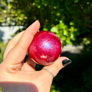 Red Moonstone Sphere ❤️ Dyed