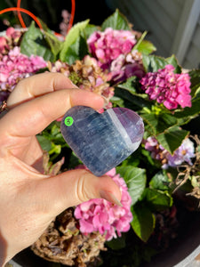 Blue Fluorite Hearts- You choose