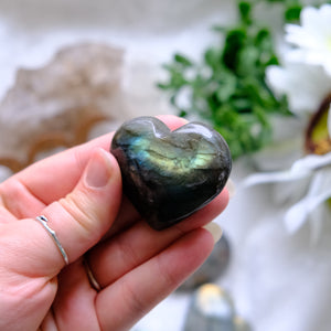 Flashy Labradorite Hearts- Intutively selected