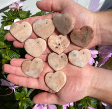 Load image into Gallery viewer, Pink Amethyst Flat Hearts
