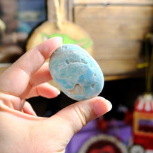 Load image into Gallery viewer, Blue Aragonite Palm Stones ✨🫧 Ocean Energy Crystals
