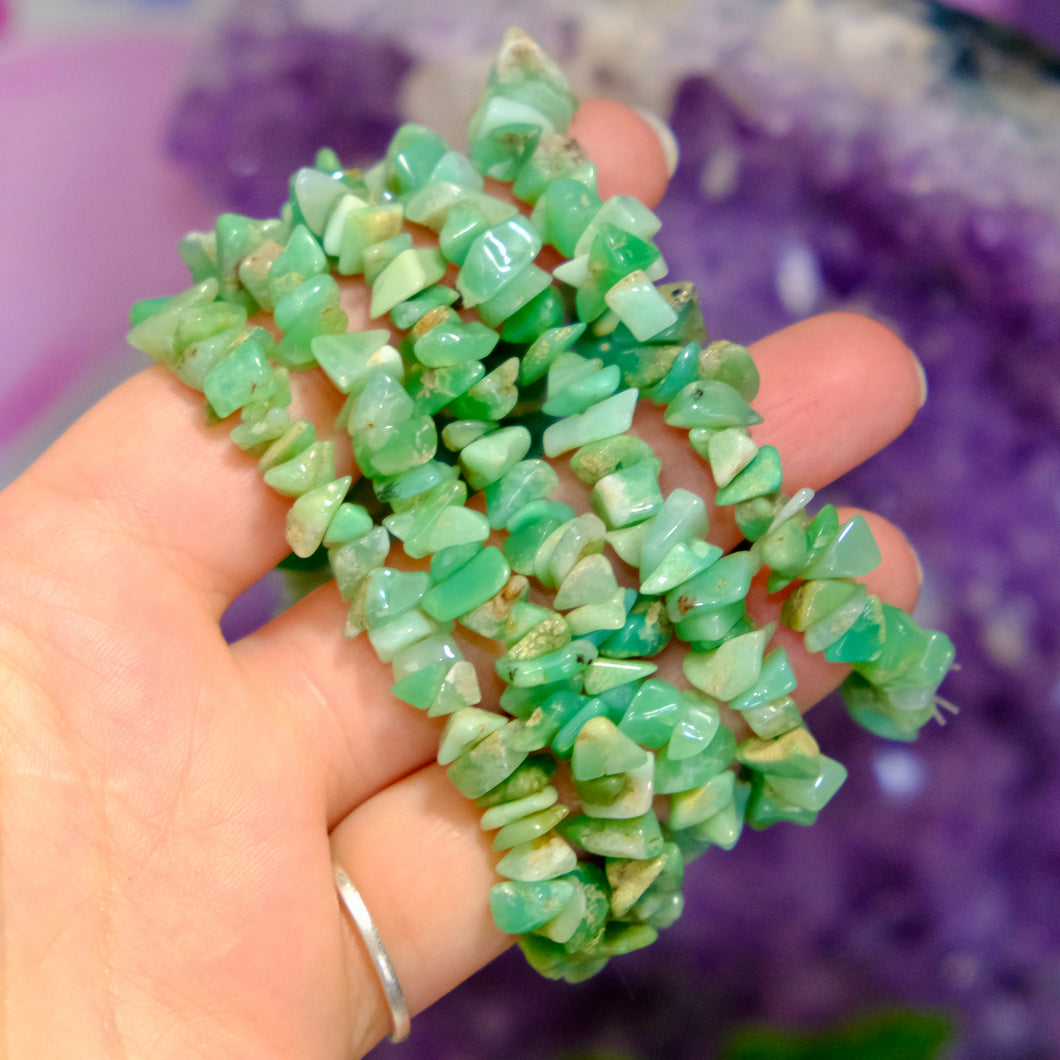 Chrysoprase Chip Bracelets
