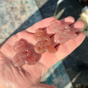 Strawberry Quartz Snakes