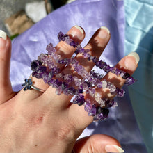 Load image into Gallery viewer, Amethyst Chip Bracelets- India 💜✨
